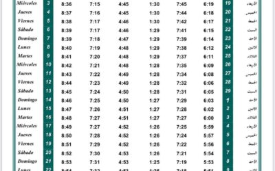 Horario oraciones de marzo 2021