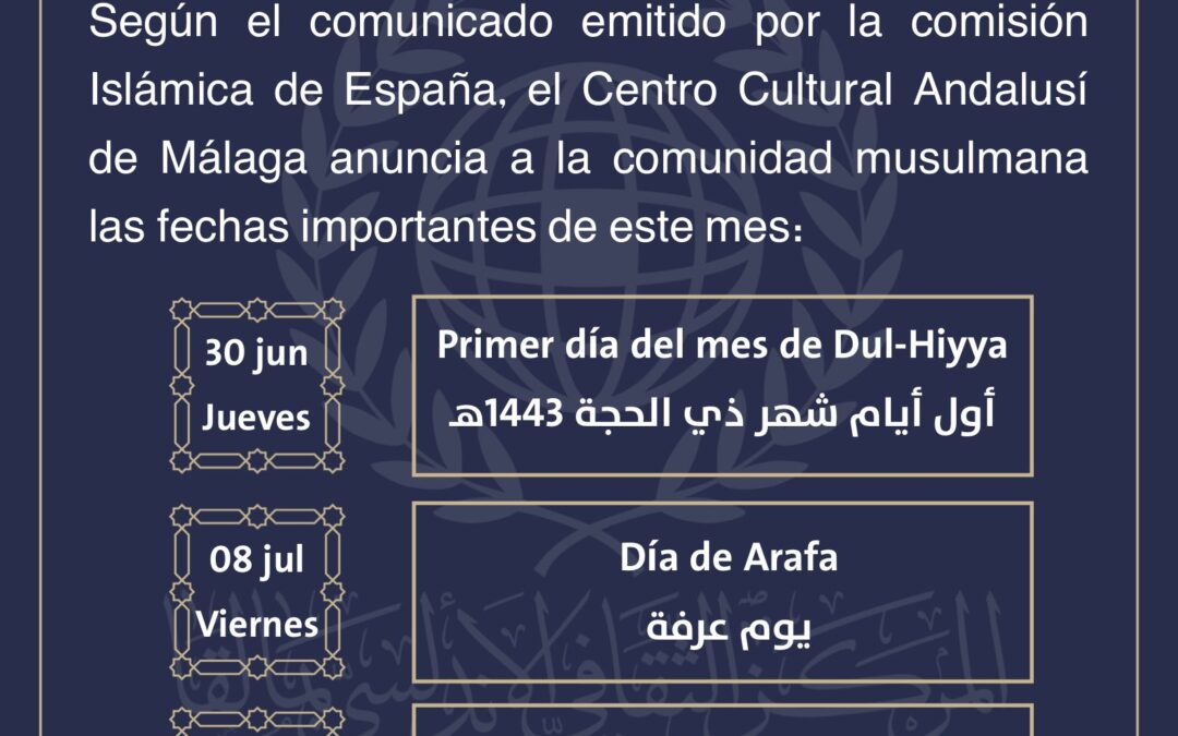 Fechas señaladas en el mes de Dul-Hiyya