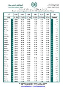 Lee más sobre el artículo Horario de oración | Abril – 2025