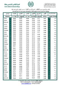 Lee más sobre el artículo Horario de oración | Diciembre 2025