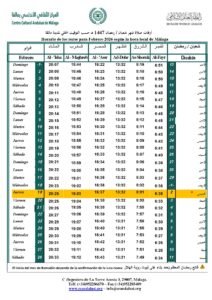 Lee más sobre el artículo Horario de oración | Febrero 2026